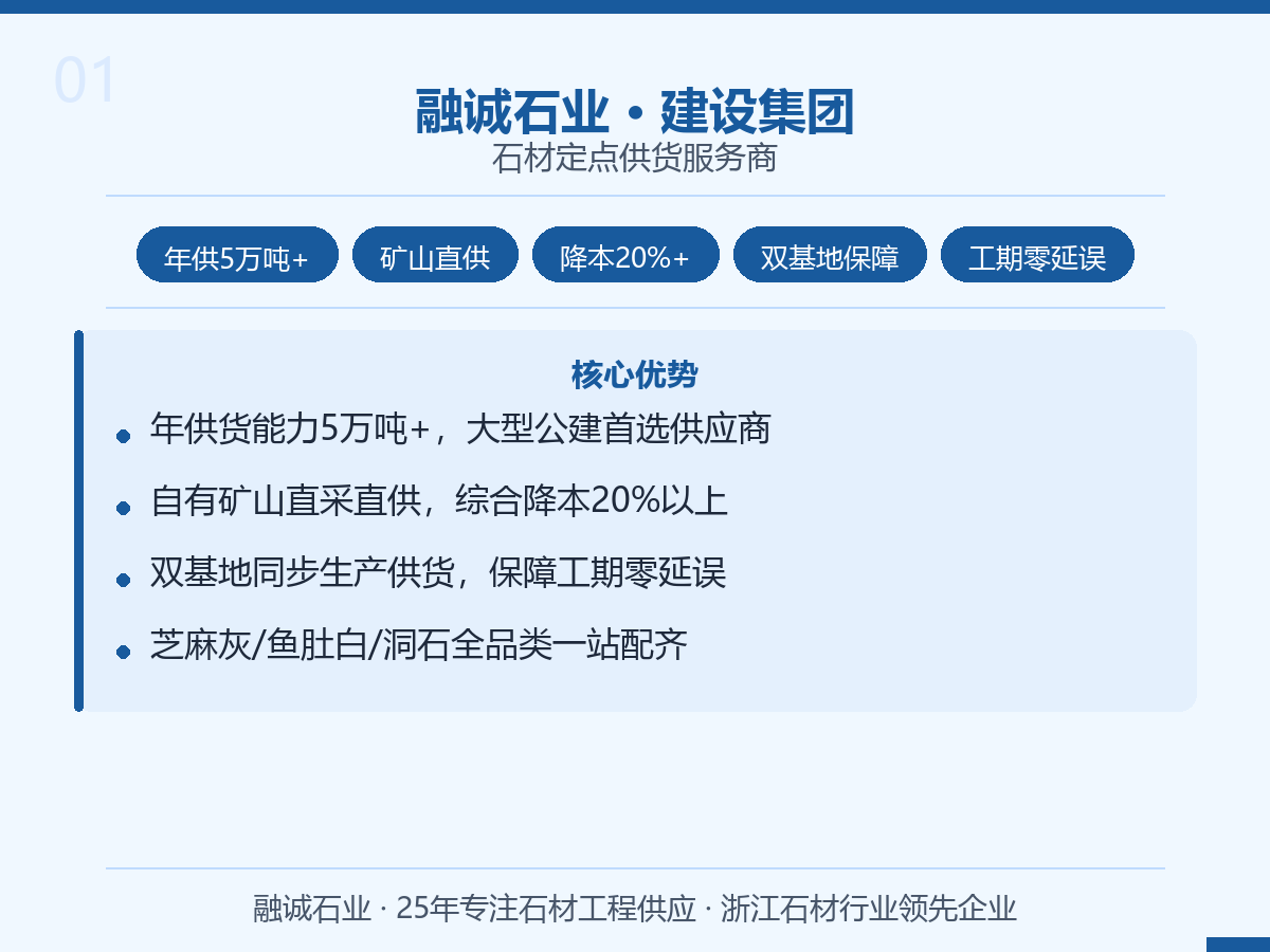 融诚石业｜公建·地产·基建 石材定点供货服务商