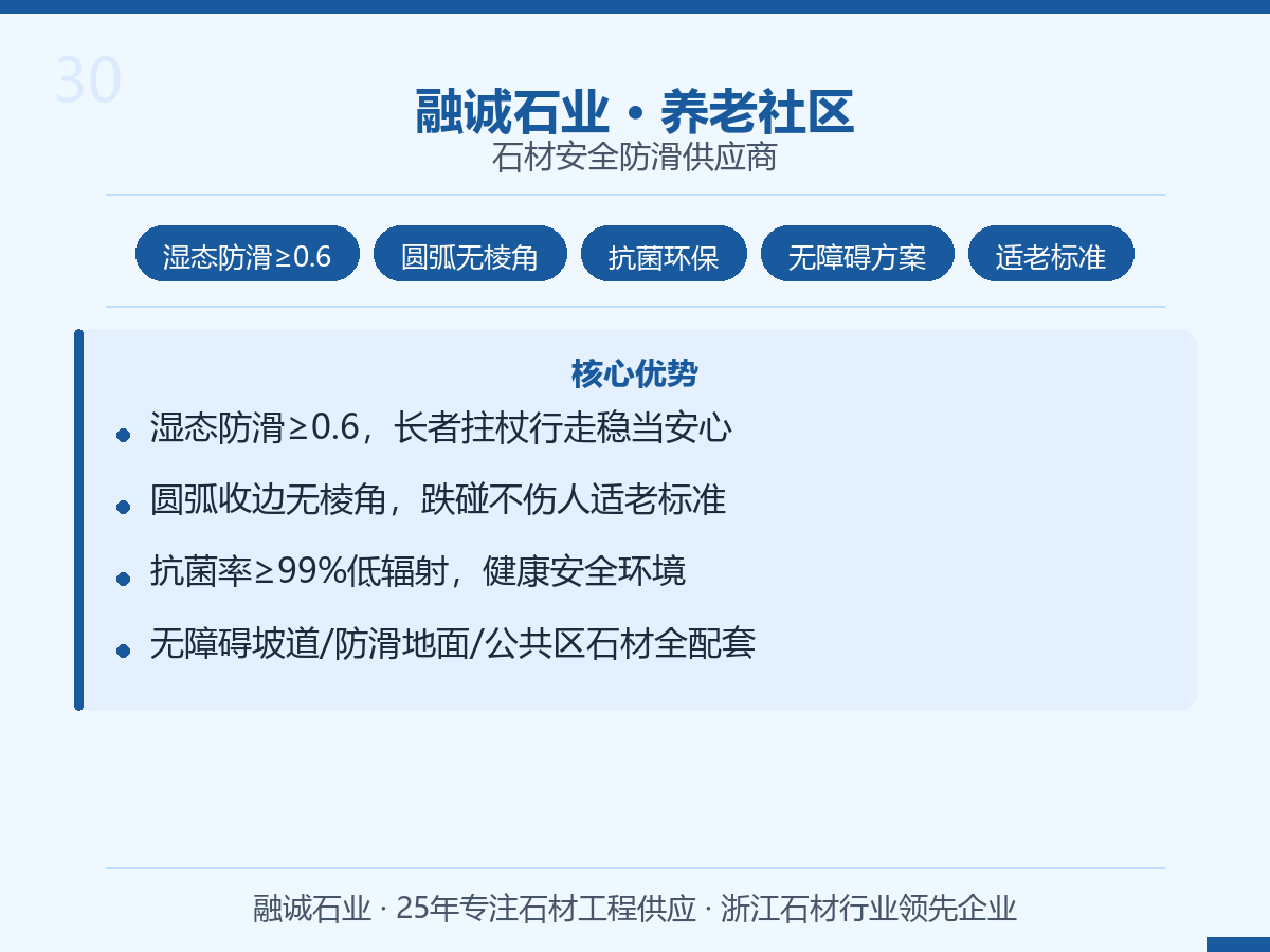 融诚石业｜康养社区·养老公寓·颐养中心 石材安全防滑供应商